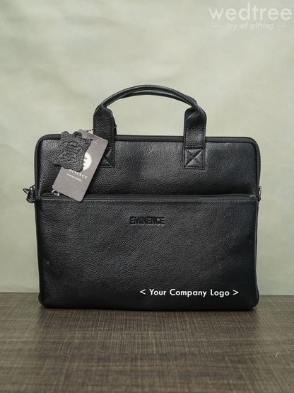 Laptop Bag in Leather with Sleck Pattern - WL1214