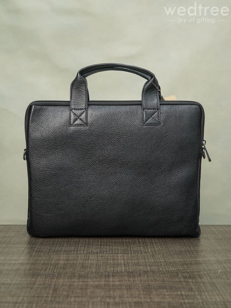 Laptop Bag in Leather with Sleck Pattern - WL1214