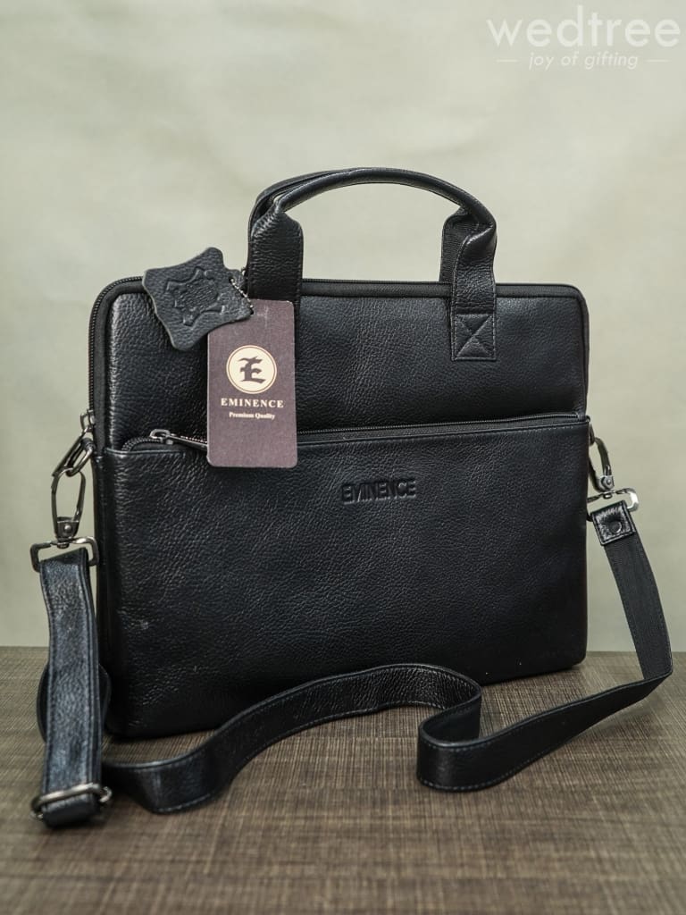 Laptop Bag in Leather with Sleck Pattern - WL1214