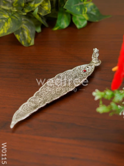 Leaf Agarbathi stand Oxidised Ganesh - W0115