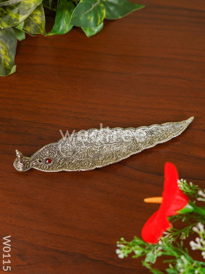 Leaf Agarbathi stand Oxidised Ganesh - W0115