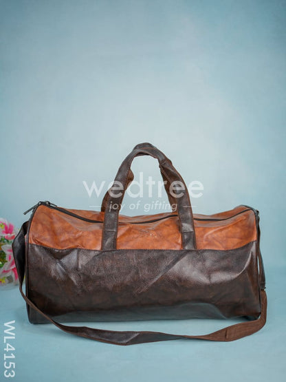Leather Duffle Bag - Brown - WL4153