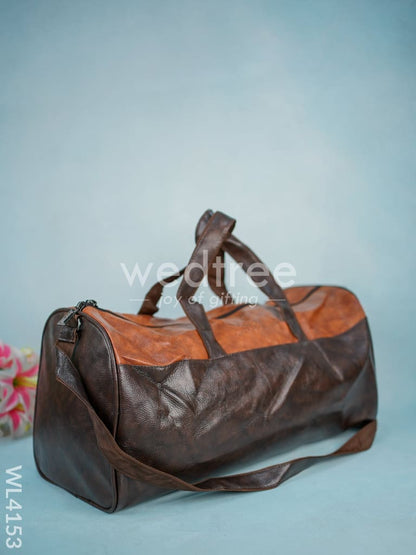 Leather Duffle Bag - Brown - WL4153