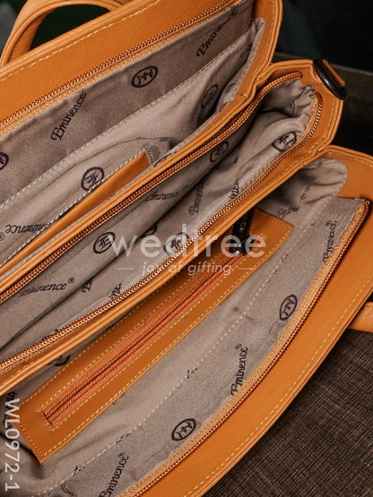 Leather Handbag with Zig Zag Pattern - WL0972