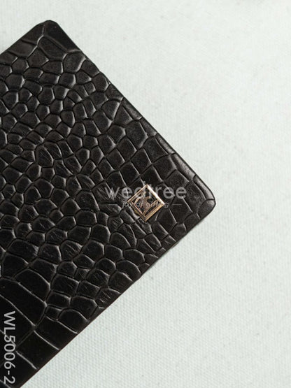 Leather Men's Wallet - Black - WL5006-2
