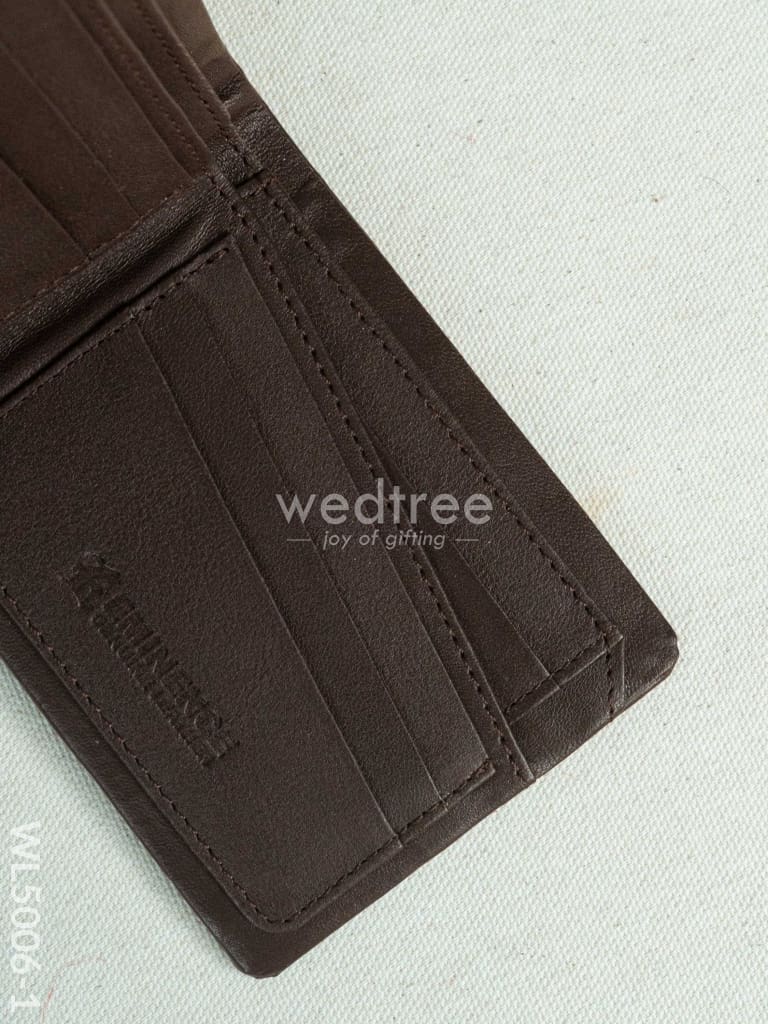 Leather Men's Wallet - Brown - WL5006-1