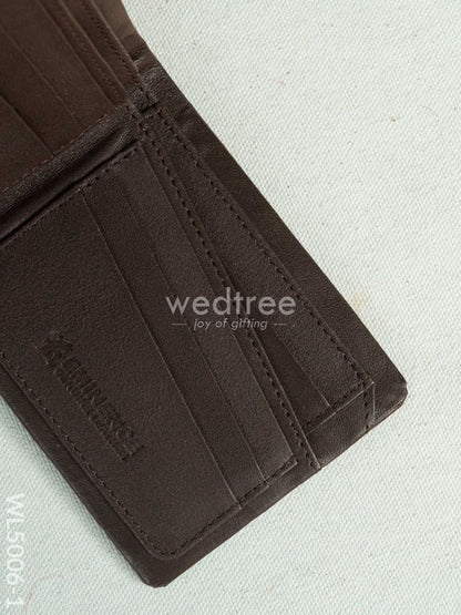 Leather Men's Wallet - Brown - WL5006-1
