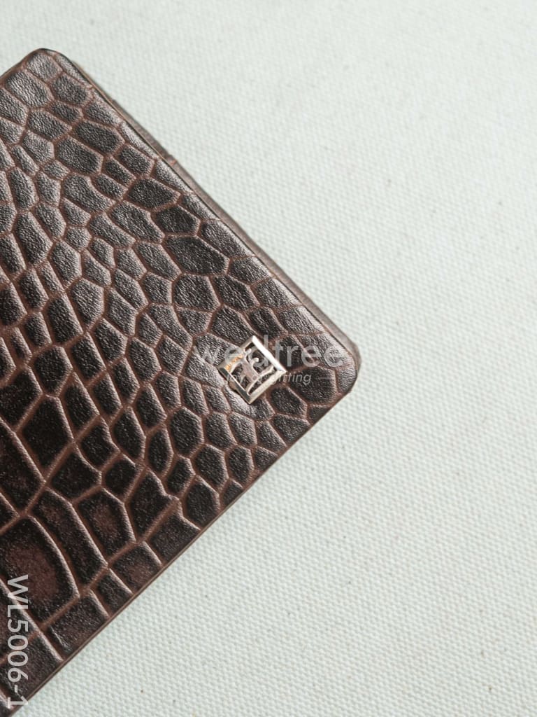Leather Men's Wallet - Brown - WL5006-1