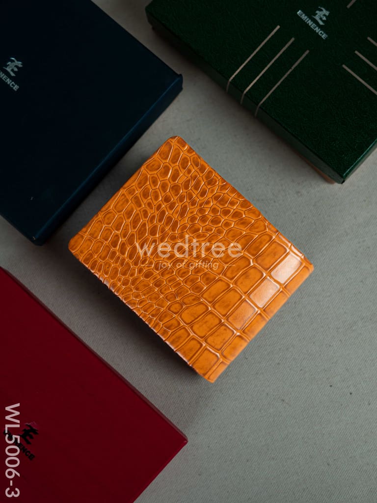 Leather Men's Wallet - Tan - WL5006-3