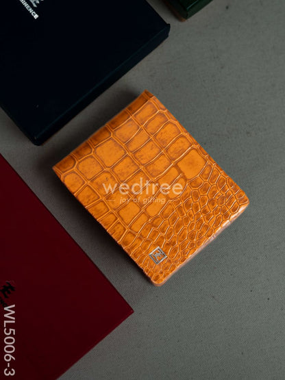 Leather Men's Wallet - Tan - WL5006-3