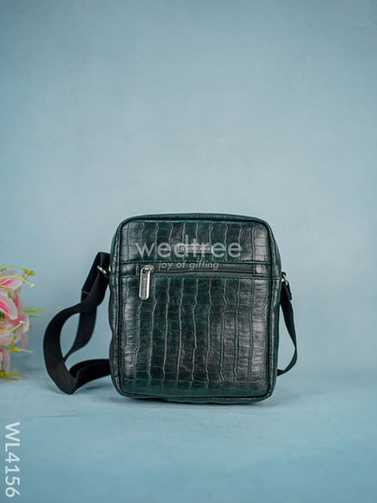 Leather Sling Bag - Forest Green - WL4156