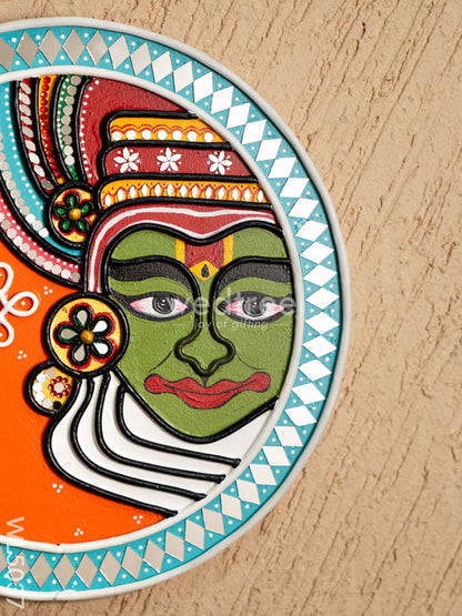Lippan Art: Kathakali Face Frame - 12 inch - WL5037