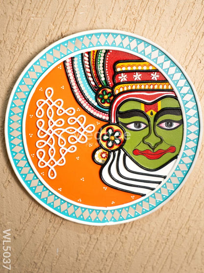 Lippan Art: Kathakali Face Frame - 12 inch - WL5037