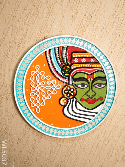 Lippan Art: Kathakali Face Frame - 12 inch - WL5037