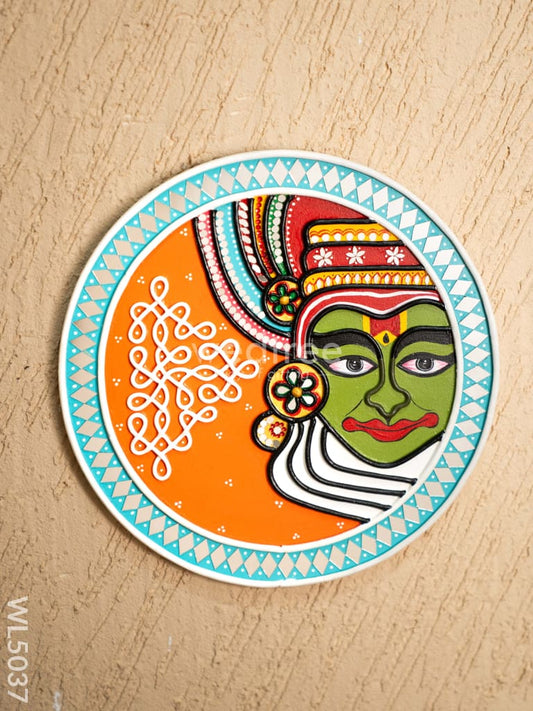 Lippan Art: Kathakali Face Frame - 12 inch - WL5037