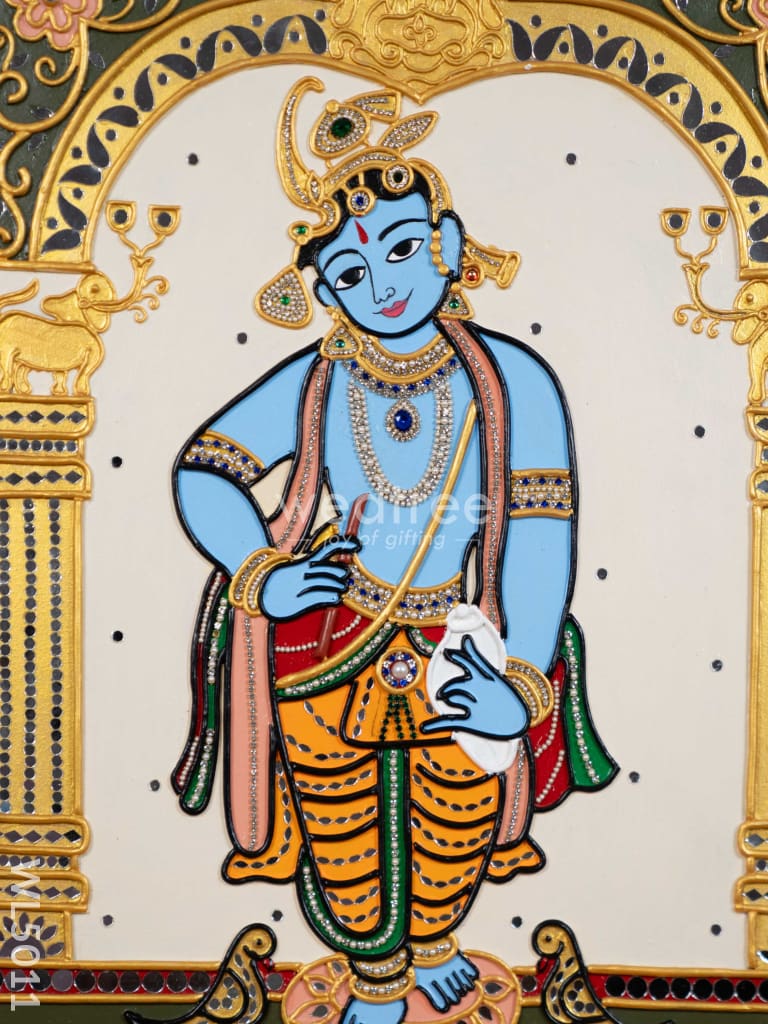 Lippan Art: Lord Krishna Hanging Frame - 24 x 18 inch - WL5011