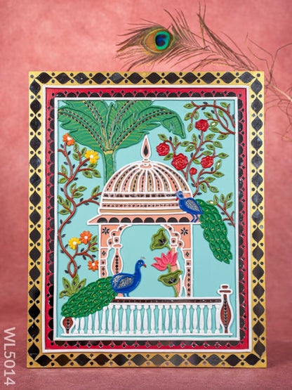 Lippan Art: Peacock Hanging Frame - 20 x 16 inch - WL5014