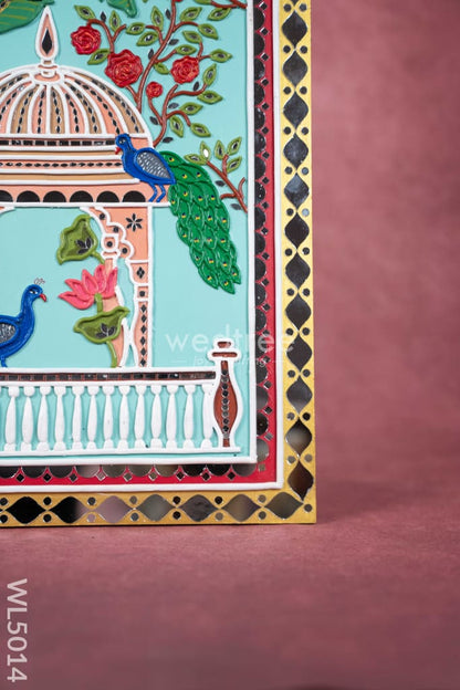 Lippan Art: Peacock Hanging Frame - 20 x 16 inch - WL5014