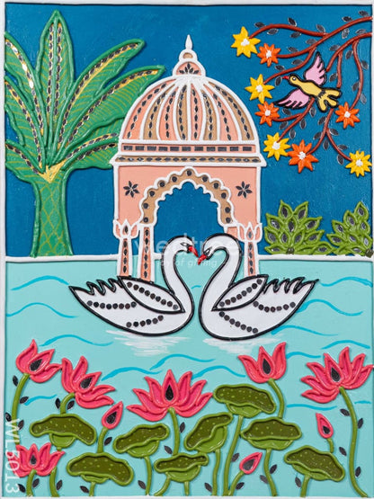 Lippan Art: Swan Hanging Frame - 20 x 16 inch - WL5013