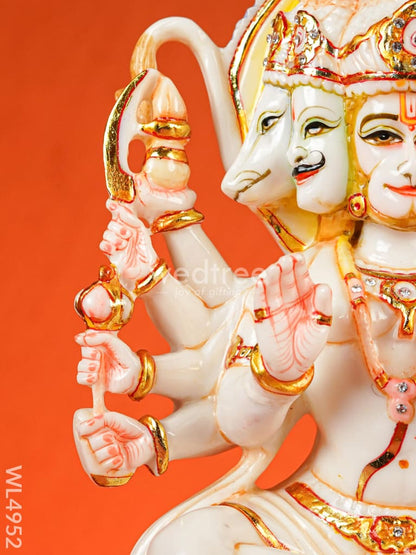 Marble Dust: Five Face Hanuman Idol - 10 inch - WL4952