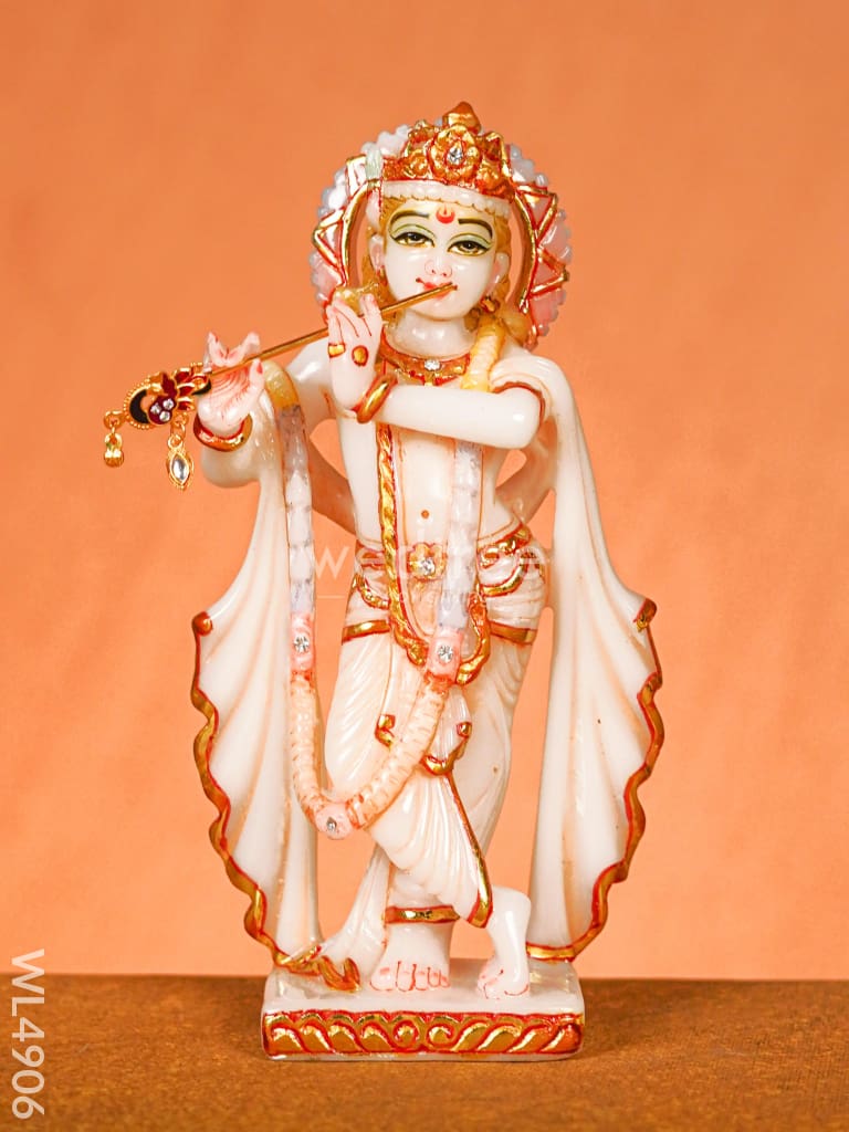 Marble Dust: Krishna Idol - 8 inch - WL4906