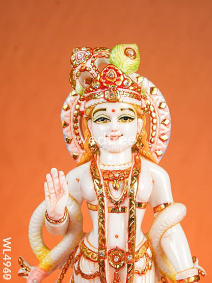 Marble Dust: Krishna & Radha Idol - 14 inch - WL4949