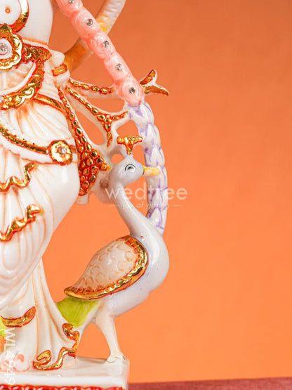 Marble Dust: Krishna & Radha Idol - 14 inch - WL4949