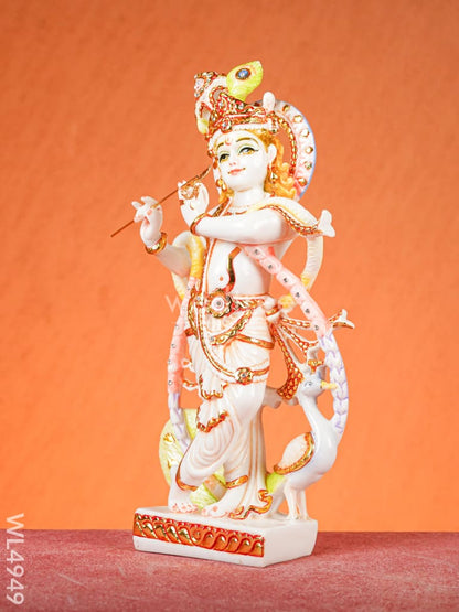 Marble Dust: Krishna & Radha Idol - 14 inch - WL4949