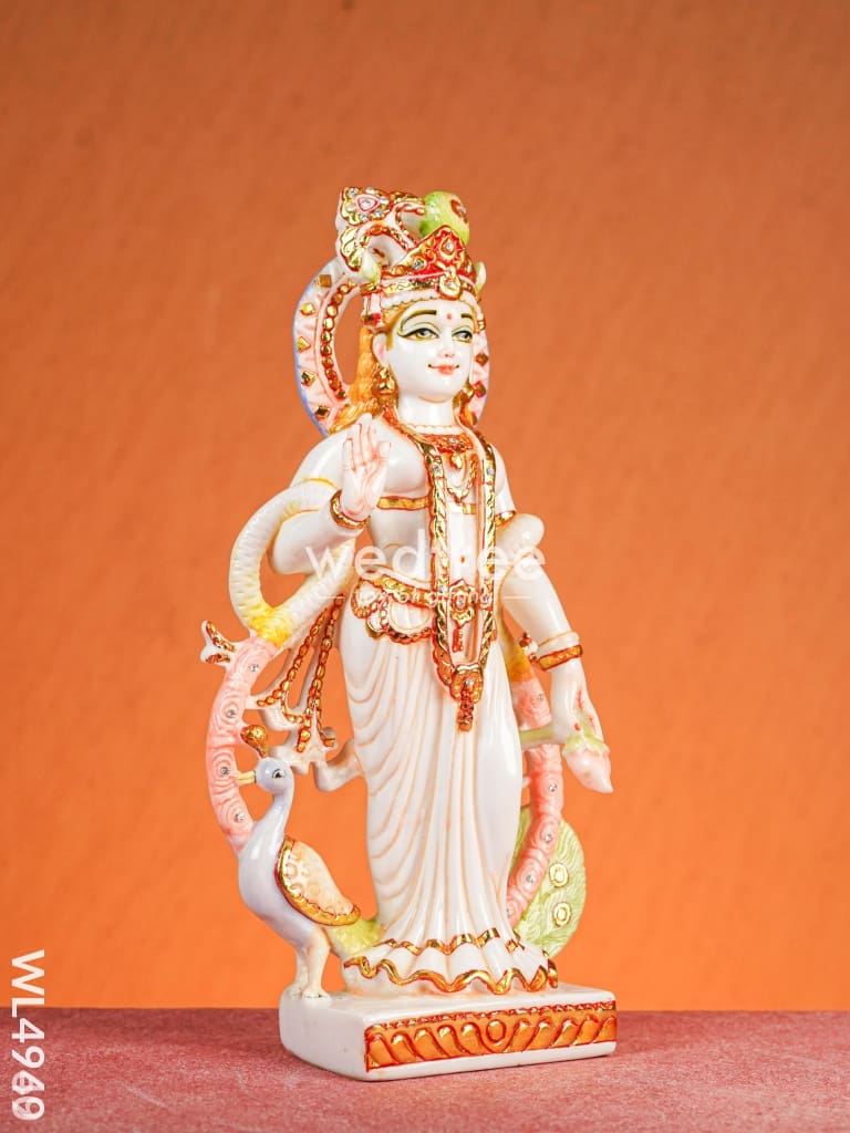Marble Dust: Krishna & Radha Idol - 14 inch - WL4949
