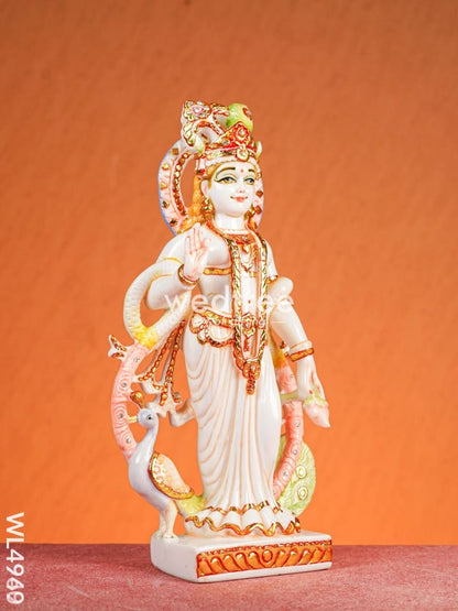 Marble Dust: Krishna & Radha Idol - 14 inch - WL4949