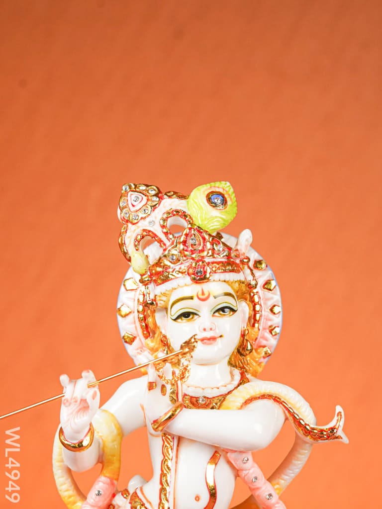 Marble Dust: Krishna & Radha Idol - 14 inch - WL4949