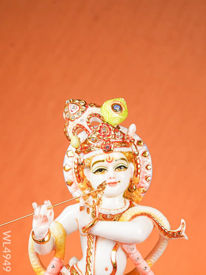 Marble Dust: Krishna & Radha Idol - 14 inch - WL4949