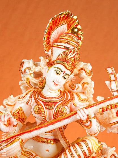 Marble Dust: Saraswathi Idol - 18 inch - WL4948