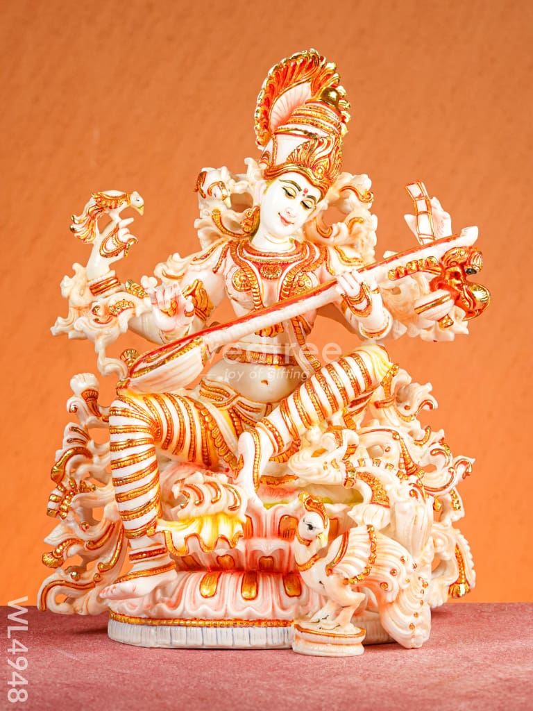 Marble Dust: Saraswathi Idol - 18 inch - WL4948