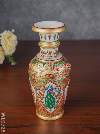 Marble flower vase 9 inch - WL0728