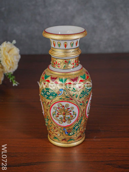 Marble flower vase 9 inch - WL0728