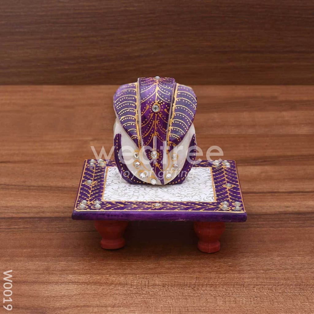 Marble Ganesha Chowki - W0019