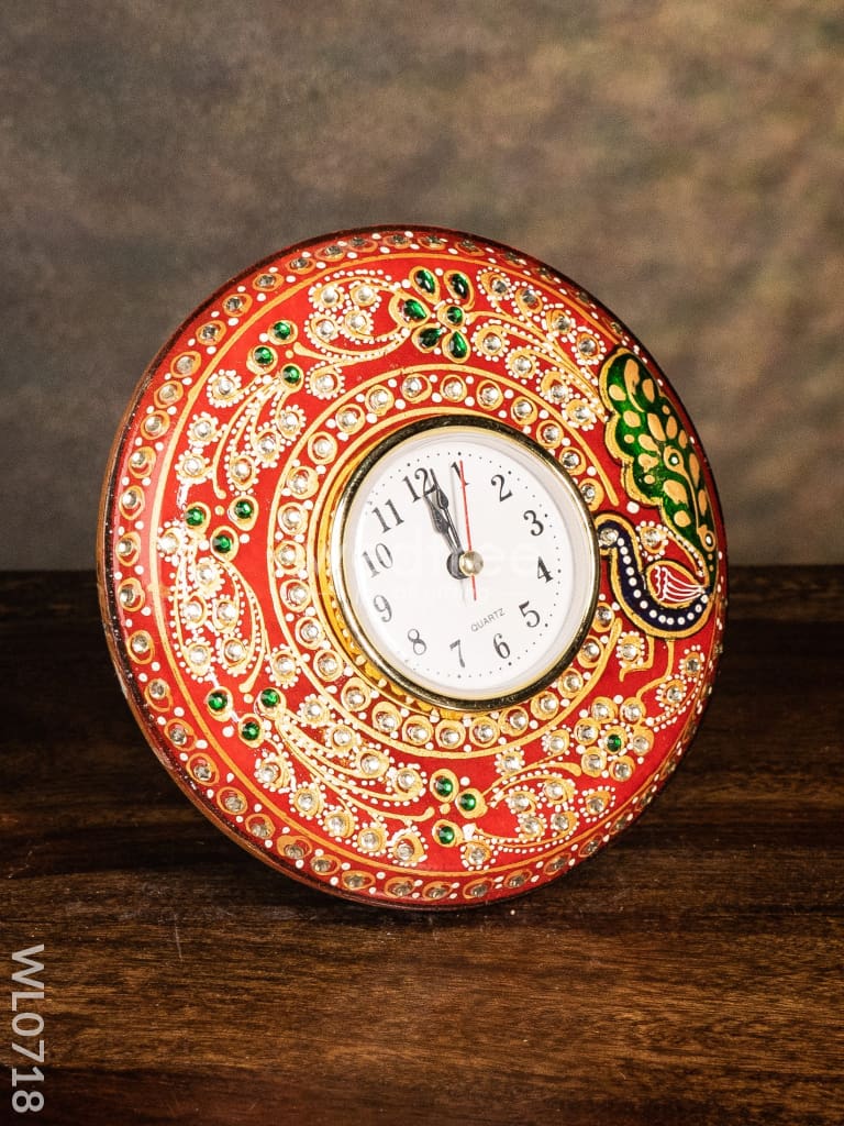Marble hand painted round clock - WL0718
