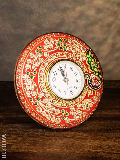 Marble hand painted round clock - WL0718