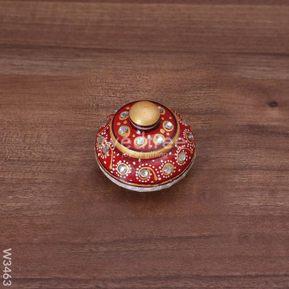 Marble Kumkum Holder - W3463