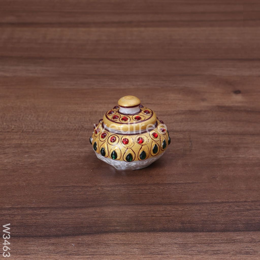 Marble Kumkum Holder - W3463