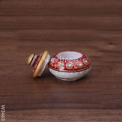 Marble Kumkum Holder - W3463