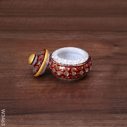 Marble Kumkum Holder - W3463