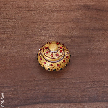 Marble Kumkum Holder - W3463