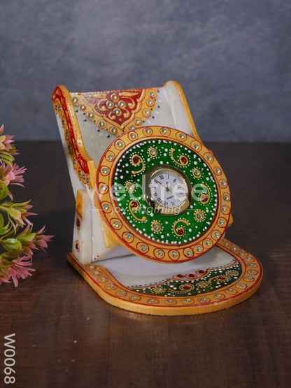 Marble Mobile Holder With Clock - W0068
