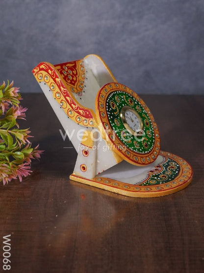 Marble Mobile Holder With Clock - W0068