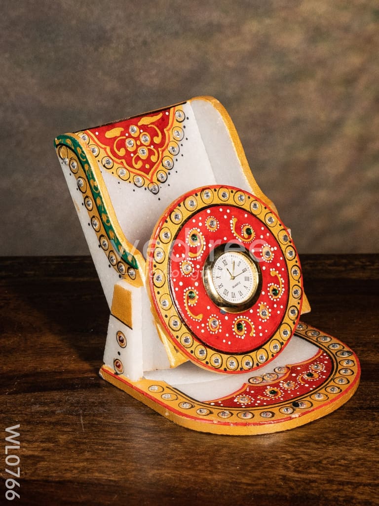 Marble mobile stand with clock - WL0766