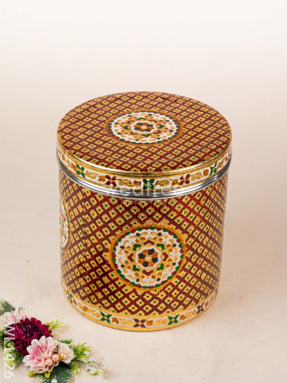 Meenakari Dabba - 10.5 inch (Red) - WL1426