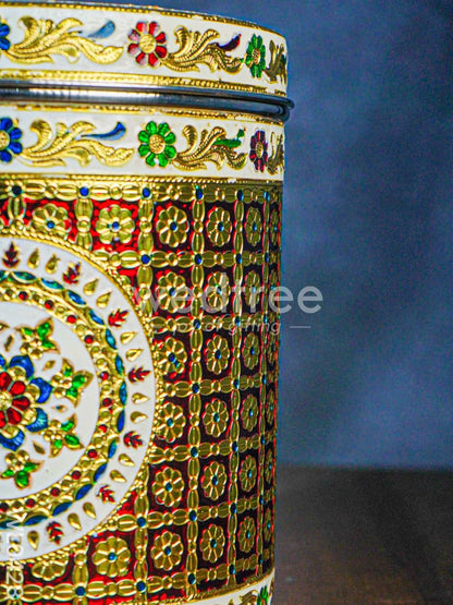Meenakari Dabba 10 Inch - WL0428