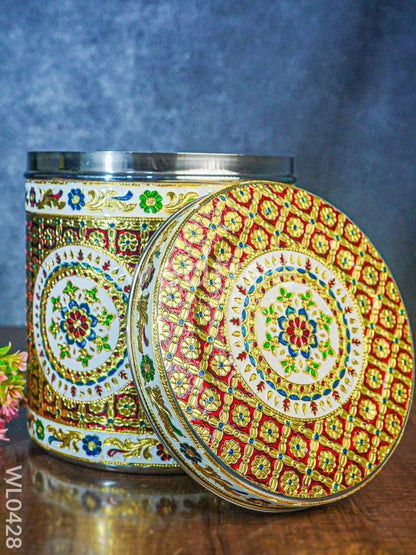 Meenakari Dabba 10 Inch - WL0428